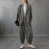 Women Loose-Fit Radish Pants Suit